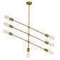 GloboStar® ESTHER 00993 Μοντέρνο Φωτιστικό Οροφής Πλέγμα Πολύφωτο 7 x E27 IP20 Χρυσό Μέταλλο - Μ75 x Π75 x Υ88cm