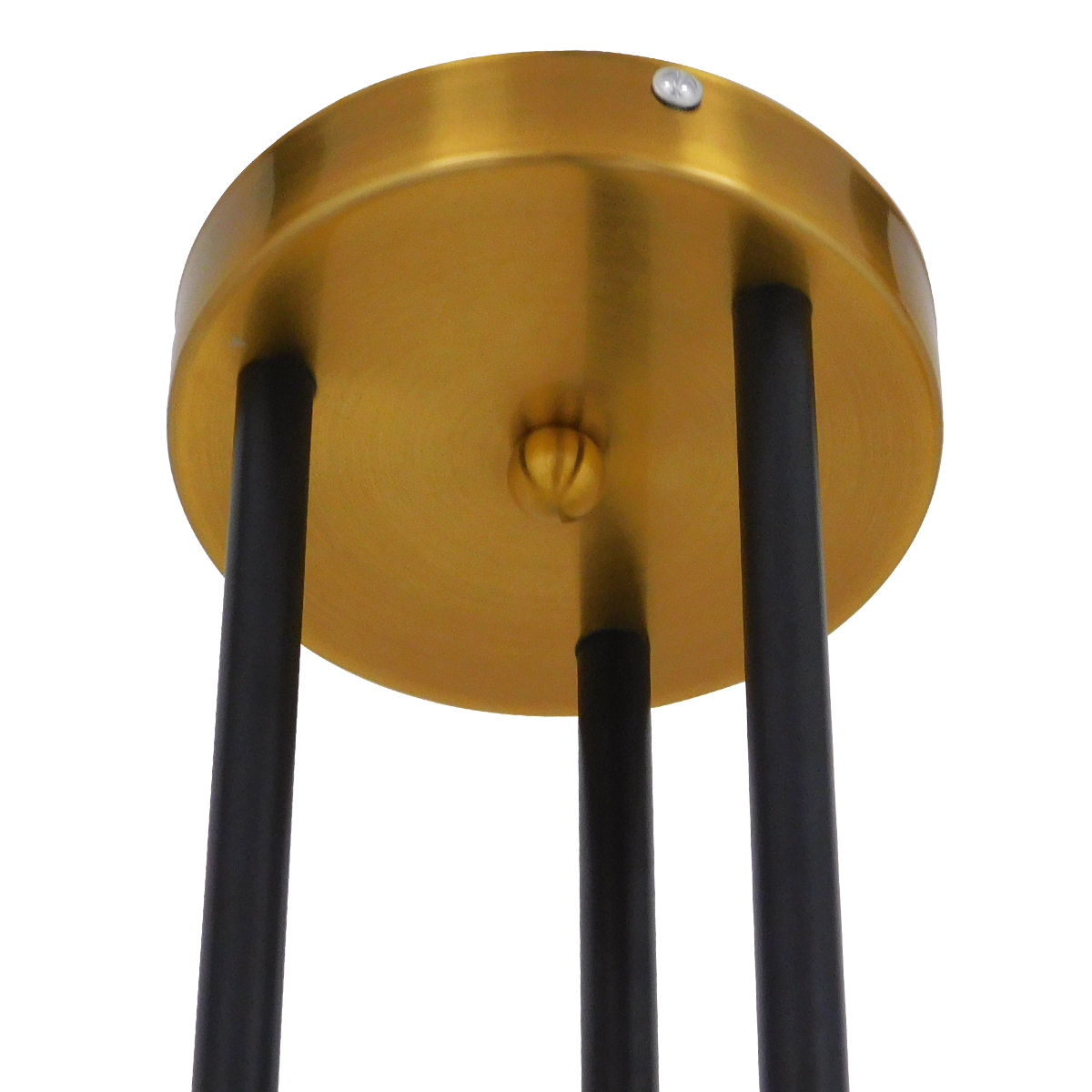 GloboStar® VELVET 00994 Μοντέρνο Φωτιστικό Οροφής Πλέγμα Πολύφωτο 6 x G9 IP20 Μαύρο & Χρυσό Μέταλλο - Μ80 x Π80 x Υ85cm