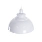 GloboStar® ANDY 00999 Μοντέρνο Κρεμαστό Φωτιστικό Καμπάνα Μονόφωτο 1 x E27 IP20 Λευκό & Χρυσό Μέταλλο - Μ35 x Π35 x Υ28cm