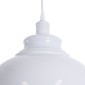 GloboStar® ANDY 00999 Μοντέρνο Κρεμαστό Φωτιστικό Καμπάνα Μονόφωτο 1 x E27 IP20 Λευκό & Χρυσό Μέταλλο - Μ35 x Π35 x Υ28cm