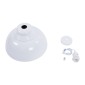 GloboStar® ANDY 00999 Μοντέρνο Κρεμαστό Φωτιστικό Καμπάνα Μονόφωτο 1 x E27 IP20 Λευκό & Χρυσό Μέταλλο - Μ35 x Π35 x Υ28cm