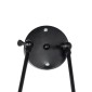 GloboStar® CROWN 01002 Vintage Επιτοίχιο Φωτιστικό Απλίκα Δίφωτο 2 x E27 IP20 Μαύρο Μέταλλο με Μπεζ Σχοινί - Μ41 x Π24 x Υ40cm