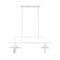 GloboStar® REGAL 01008 Vintage Φωτιστικό Οροφής Ράγα Δίφωτο 2 x E27 IP20 Λευκό Μέταλλο - Μ80 x Π26 x Υ82cm