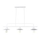 GloboStar® REGAL 01010 Vintage Φωτιστικό Οροφής Ράγα Τρίφωτο 3 x E27 IP20 Λευκό Μέταλλο - Μ110 x Π26 x Υ75cm
