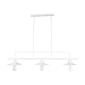 GloboStar® REGAL 01010 Vintage Φωτιστικό Οροφής Ράγα Τρίφωτο 3 x E27 IP20 Λευκό Μέταλλο - Μ110 x Π26 x Υ75cm