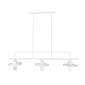 GloboStar® REGAL 01010 Vintage Φωτιστικό Οροφής Ράγα Τρίφωτο 3 x E27 IP20 Λευκό Μέταλλο - Μ110 x Π26 x Υ75cm