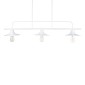 GloboStar® REGAL 01010 Vintage Φωτιστικό Οροφής Ράγα Τρίφωτο 3 x E27 IP20 Λευκό Μέταλλο - Μ110 x Π26 x Υ75cm