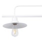 GloboStar® REGAL 01010 Vintage Φωτιστικό Οροφής Ράγα Τρίφωτο 3 x E27 IP20 Λευκό Μέταλλο - Μ110 x Π26 x Υ75cm