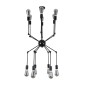 GloboStar® SPIDER 01012 Vintage Φωτιστικό Οροφής Πλέγμα Πολύφωτο 12 x E27 IP20 Μαύρο Μέταλλο - Μ100 x Π100 x Υ40cm