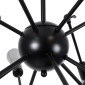 GloboStar® SPIDER 01012 Vintage Φωτιστικό Οροφής Πλέγμα Πολύφωτο 12 x E27 IP20 Μαύρο Μέταλλο - Μ100 x Π100 x Υ40cm