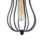 GloboStar® CAMBER 01016 Vintage Κρεμαστό Φωτιστικό Πλέγμα Μονόφωτο 1 x E27 IP20 Μαύρο & Χρυσό Μέταλλο - Μ12 x Π12 x Υ18cm