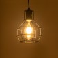 GloboStar® CAGE BLACK 01017 Vintage Κρεμαστό Φωτιστικό Πλέγμα Μονόφωτο 1 x E27 IP20 Μαύρο Μέταλλο - Μ15 x Π15 x Υ20cm