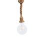 GloboStar® ROPE 01018 Vintage Κρεμαστό Φωτιστικό Ανάρτηση Μονόφωτο 1 x E27 IP20 Μπεζ Σχοινί - Μ3.5 x Π3.5 x Υ200cm