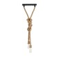 GloboStar® ROPE 01019 Vintage Κρεμαστό Φωτιστικό Ανάρτηση Δίφωτο 2 x E27 IP20 Μπεζ Σχοινί - Μ38 x Π35.5 x Υ200cm