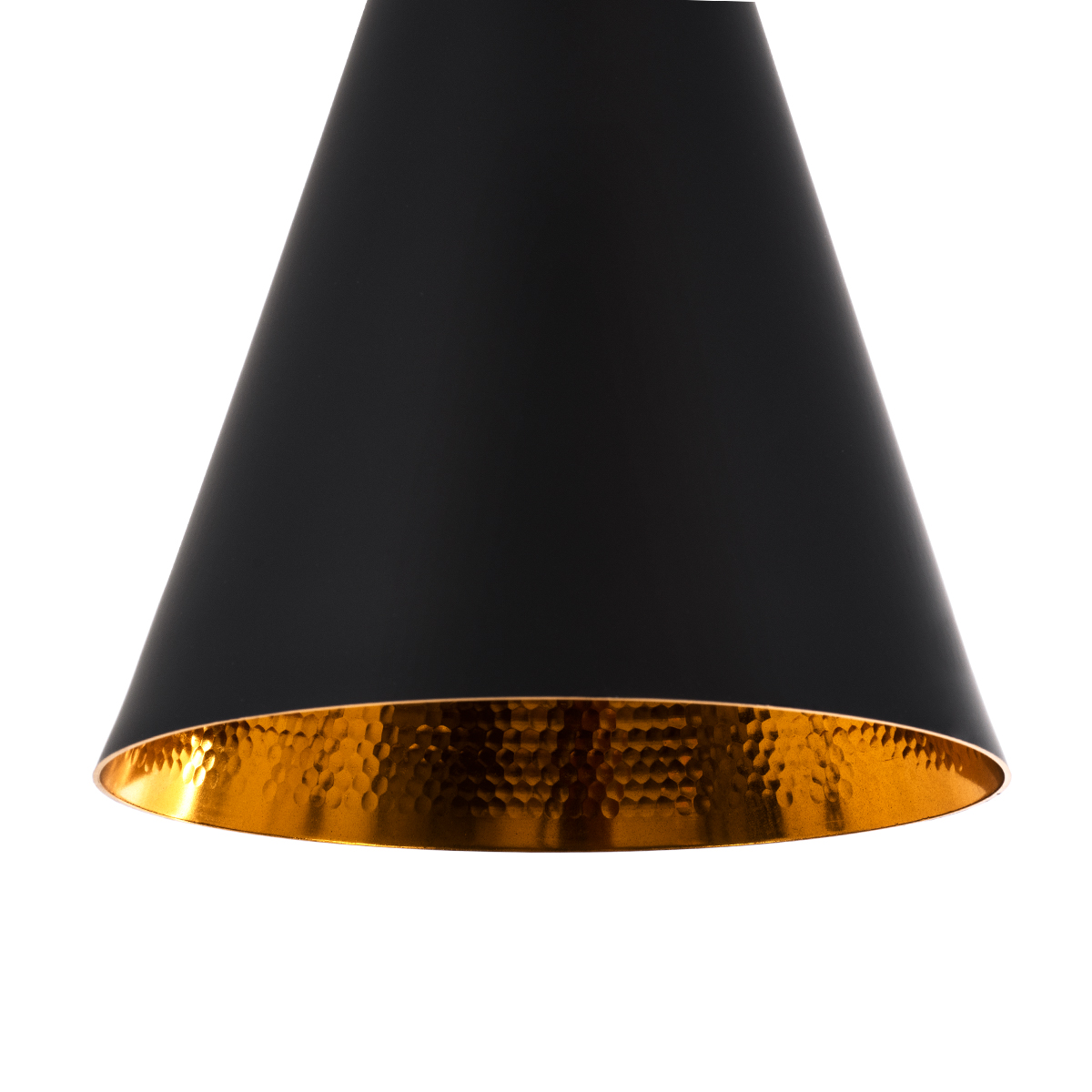 GloboStar® SHANGHAI 01025 Μοντέρνο Κρεμαστό Φωτιστικό Καμπάνα Σετ Τρίφωτο 3 x E27 IP20 Μαύρο & Χρυσό Μέταλλο - Μ79.5 x Π79.5 x Υ38cm