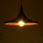 GloboStar® SHANGHAI 01025 Μοντέρνο Κρεμαστό Φωτιστικό Καμπάνα Σετ Τρίφωτο 3 x E27 IP20 Μαύρο & Χρυσό Μέταλλο - Μ79.5 x Π79.5 x Υ38cm