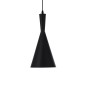 GloboStar® SHANGHAI 01025-C Μοντέρνο Κρεμαστό Φωτιστικό Καμπάνα Μονόφωτο 1 x E27 IP20 Μαύρο & Χρυσό Μέταλλο - Μ19 x Π19 x Υ38cm