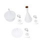 GloboStar® SHANGHAI 01026 Μοντέρνο Κρεμαστό Φωτιστικό Καμπάνα Σετ Τρίφωτο 3 x E27 IP20 Λευκό & Χρυσό Μέταλλο - Μ79.5 x Π79.5 x Υ38cm
