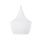 GloboStar® SHANGHAI 01026-A Μοντέρνο Κρεμαστό Φωτιστικό Καμπάνα Μονόφωτο 1 x E27 IP20 Λευκό & Χρυσό Μέταλλο - Μ25 x Π25 x Υ30cm