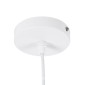 GloboStar® SHANGHAI 01026-A Μοντέρνο Κρεμαστό Φωτιστικό Καμπάνα Μονόφωτο 1 x E27 IP20 Λευκό & Χρυσό Μέταλλο - Μ25 x Π25 x Υ30cm