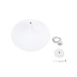 GloboStar® SHANGHAI 01026-B Μοντέρνο Κρεμαστό Φωτιστικό Καμπάνα Μονόφωτο 1 x E27 IP20 Λευκό & Χρυσό Μέταλλο - Μ37 x Π37 x Υ17cm