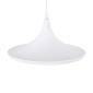 GloboStar® SHANGHAI 01026-B Μοντέρνο Κρεμαστό Φωτιστικό Καμπάνα Μονόφωτο 1 x E27 IP20 Λευκό & Χρυσό Μέταλλο - Μ37 x Π37 x Υ17cm