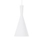 GloboStar® SHANGHAI 01026-C Μοντέρνο Κρεμαστό Φωτιστικό Καμπάνα Μονόφωτο 1 x E27 IP20 Λευκό & Χρυσό Μέταλλο - Μ19 x Π19 x Υ38cm