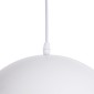 GloboStar® CHIME 01030 Μοντέρνο Κρεμαστό Φωτιστικό Καμπάνα Μονόφωτο 1 x E27 IP20 Λευκό Μέταλλο - Μ30 x Π30 x Υ16cm