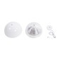 GloboStar® CHIME 01030 Μοντέρνο Κρεμαστό Φωτιστικό Καμπάνα Μονόφωτο 1 x E27 IP20 Λευκό Μέταλλο - Μ30 x Π30 x Υ16cm