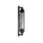GloboStar® TUBULAR 01033 Vintage Επιτοίχιο Φωτιστικό Απλίκα Δίφωτο 2 x E27 IP20 Μαύρο Μέταλλο - Μ10 x Π10 x Υ47cm