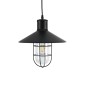 GloboStar® SKIPPER 01034 Vintage Κρεμαστό Φωτιστικό Καμπάνα Μονόφωτο 1 x E27 IP20 Μαύρο Μέταλλο - Μ28 x Π28 x Υ27cm