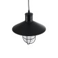 GloboStar® SKIPPER 01034 Vintage Κρεμαστό Φωτιστικό Καμπάνα Μονόφωτο 1 x E27 IP20 Μαύρο Μέταλλο - Μ28 x Π28 x Υ27cm
