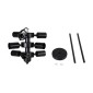 GloboStar® DELIR 01035 Μοντέρνο Φωτιστικό Οροφής Πλέγμα Πολύφωτο 9 x E27 IP20 Μαύρο Μέταλλο - Μ24 x Π24 x Υ23cm