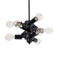 GloboStar® DELIR 01035 Μοντέρνο Φωτιστικό Οροφής Πλέγμα Πολύφωτο 9 x E27 IP20 Μαύρο Μέταλλο - Μ24 x Π24 x Υ23cm