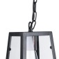 GloboStar® LIMA 01040 Vintage Κρεμαστό Φωτιστικό Ανάρτηση Μονόφωτο 1 x E27 IP20 Μαύρο Μέταλλο - Μ17 x Π14 x Υ26cm