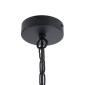 GloboStar® LIMA 01040 Vintage Κρεμαστό Φωτιστικό Ανάρτηση Μονόφωτο 1 x E27 IP20 Μαύρο Μέταλλο - Μ17 x Π14 x Υ26cm