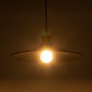 GloboStar® CARAVEL 01042 Vintage Κρεμαστό Φωτιστικό Καμπάνα Μονόφωτο 1 x E27 IP20 Μαύρο & Χρυσό Μέταλλο - Μ36 x Π36 x Υ10cm