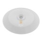 GloboStar® RAY 01043 Vintage Κρεμαστό Φωτιστικό Καμπάνα Μονόφωτο 1 x E27 IP20 Λευκό Μέταλλο - Μ36 x Π36 x Υ25cm
