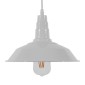 GloboStar® RAY 01044 Vintage Κρεμαστό Φωτιστικό Καμπάνα Μονόφωτο 1 x E27 IP20 Λευκό Μέταλλο - Μ26 x Π26 x Υ25cm