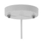 GloboStar® RAY 01044 Vintage Κρεμαστό Φωτιστικό Καμπάνα Μονόφωτο 1 x E27 IP20 Λευκό Μέταλλο - Μ26 x Π26 x Υ25cm