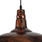 GloboStar® RAY 01046 Vintage Κρεμαστό Φωτιστικό Καμπάνα Μονόφωτο 1 x E27 IP20 Χάλκινο Μέταλλο - Μ36 x Π36 x Υ25cm