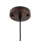 GloboStar® RAY 01046 Vintage Κρεμαστό Φωτιστικό Καμπάνα Μονόφωτο 1 x E27 IP20 Χάλκινο Μέταλλο - Μ36 x Π36 x Υ25cm