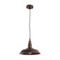 GloboStar® RAY 01047 Vintage Κρεμαστό Φωτιστικό Καμπάνα Μονόφωτο 1 x E27 IP20 Χάλκινο Μέταλλο - Μ26 x Π26 x Υ25cm