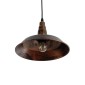 GloboStar® RAY 01047 Vintage Κρεμαστό Φωτιστικό Καμπάνα Μονόφωτο 1 x E27 IP20 Χάλκινο Μέταλλο - Μ26 x Π26 x Υ25cm