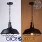 GloboStar® BARN 01048 Vintage Κρεμαστό Φωτιστικό Καμπάνα Μονόφωτο 1 x E27 IP20 Μαύρο Μέταλλο - Μ46 x Π46 x Υ25cm
