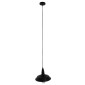 GloboStar® RAY 01050 Vintage Κρεμαστό Φωτιστικό Καμπάνα Μονόφωτο 1 x E27 IP20 Μαύρο Μέταλλο - Μ26 x Π26 x Υ25cm