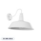GloboStar® SORD 01051 Vintage Επιτοίχιο Φωτιστικό Απλίκα Μονόφωτο 1 x E27 IP20 Λευκό Μέταλλο - Μ36 x Π42 x Υ32cm