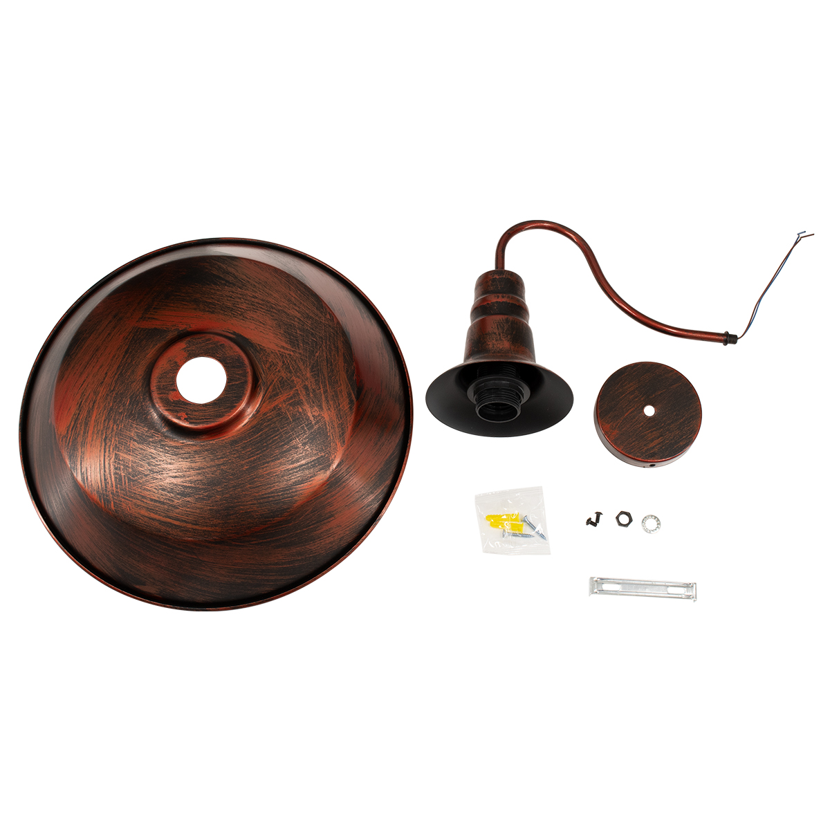 GloboStar® SORD 01052 Vintage Επιτοίχιο Φωτιστικό Απλίκα Μονόφωτο 1 x E27 IP20 Χάλκινο Μέταλλο - Μ36 x Π42 x Υ32cm
