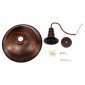 GloboStar® SORD 01052 Vintage Επιτοίχιο Φωτιστικό Απλίκα Μονόφωτο 1 x E27 IP20 Χάλκινο Μέταλλο - Μ36 x Π42 x Υ32cm