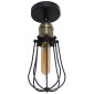 GloboStar® CATEL 01056 Vintage Επιτοίχιο Φωτιστικό Απλίκα Μονόφωτο 1 x E27 IP20 Μαύρο & Μπρούτζινο Μέταλλο - Μ12 x Π15 x Υ32cm
